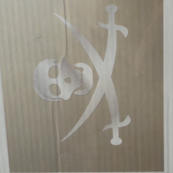 Spiegel sticker mirror reflective skull sword crossbone peel & stick - Picture 3 of 7